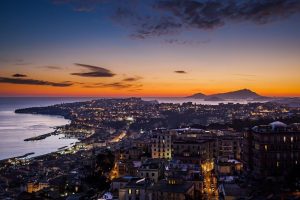 Pôr do sol em Nápoles
